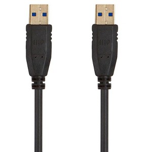 Monoprice USB 3.0 Type-A to Type-A Cable - 1.5 Feet - Black, For Data Transfer, Modems, Printers, Hard Drive Enclosures - Select Series - 1 of 4