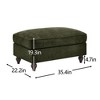 Kumasinova 19.3"H Soft Chenille Fabric Ottoman with Detachable Ruffle Skirt,High Density Foam Footrest Ottoman for Living Room - 3 of 4