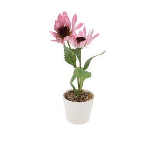Unique Bargains Artificial Plants Double Pinecone Chrysanthemum Tabletop Arrangement Plastic 3.54"x3.54"x10.63" 1 Pcs - 1 of 4