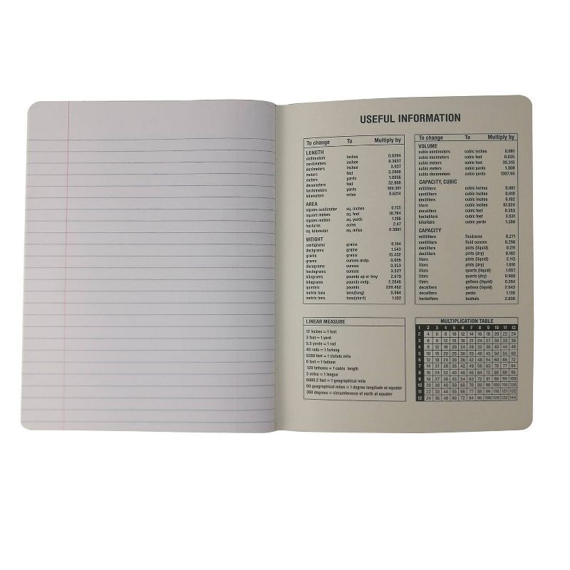 Wide Ruled Solid Composition Notebook Black - Unison, 3 of 4