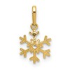 Black Bow Jewelry 14k Yellow Gold & Cubic Zirconia Snowflake Charm or Pendant, 8mm - 3 of 4