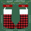 Aoibox 8 Pack Buffalo Plaid Christmas Stockings 15 x 10 Inch Large Fabric Hanging Stockings for Fireplace Tree Window Party Decor - 2 of 4