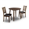 NicBex Round Dining Table Set for 2 Transitional Solid Wood Round Dining Table with 2 Chairs for Kitchen - 3 of 4