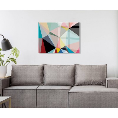 Dominique Vari Abstract Multicolor Acrylic Wall Art, 23" x 31"