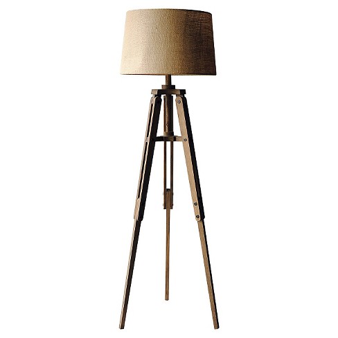 Beg ontsmettingsmiddel Gehakt Mariner Tripod Style Wood Floor Lamp With Burlap Drum Shade Rust - 3r  Studios : Target