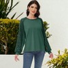 Anna-Kaci Women's Casual Sequin Ballon Long Sleeve Blouse Loose Round Neck Matching Top Party - 2 of 4