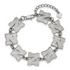Black Bow Jewelry Stainless Steel Nebraska Cornhuskers NCAA charm Bracelet 8 Inch - 2 of 4