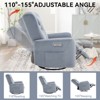 CAVINAS Power Recliner Chair with Swivel & Rocker, Heavy Duty Motion Mechanism, Lumbar & Neck Support Pillow, USB/Type-C Charging Ports - 3 of 4