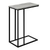 FONTOI End Tables C Shaped, Space Saving, Side Table for Living Room Bedroom, Modern Laminate with Metal Frame, Gray, 25"*17"*3" - 3 of 4