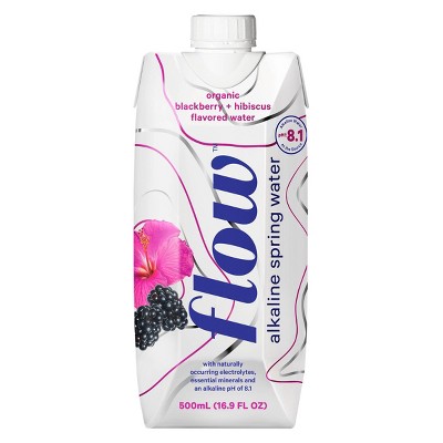 Flow Organic Blackberry & Hibiscus Alkaline Spring Water - 16.9 fl oz Bottle