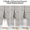 Garvee Pull Down Kitchen Faucet Sprayer Head Replacement with 3-Mode Functionality, 7 Universal Adapters, and Black Finish - 2 of 4