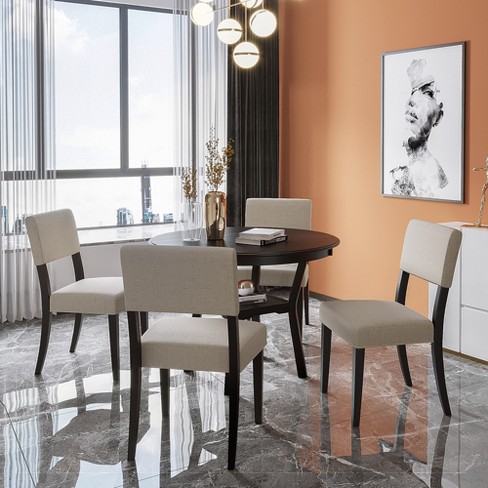 Beige dining room discount table and chairs