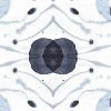 Blue/White Print Throw Pillow - Skyline Furniture: Geometric Linen & Cotton, Indoor Square Pillow with Zipper - 4 of 4