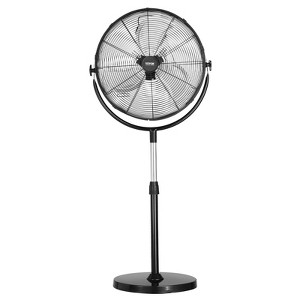 VEVOR Industrial Pedestal Fan,18 In Standing Fan with 45.3 to 57.9 Inches Adjustable Height,Floor Fans with 3 Adjustable Speeds, High Power Fans,Black - 1 of 4