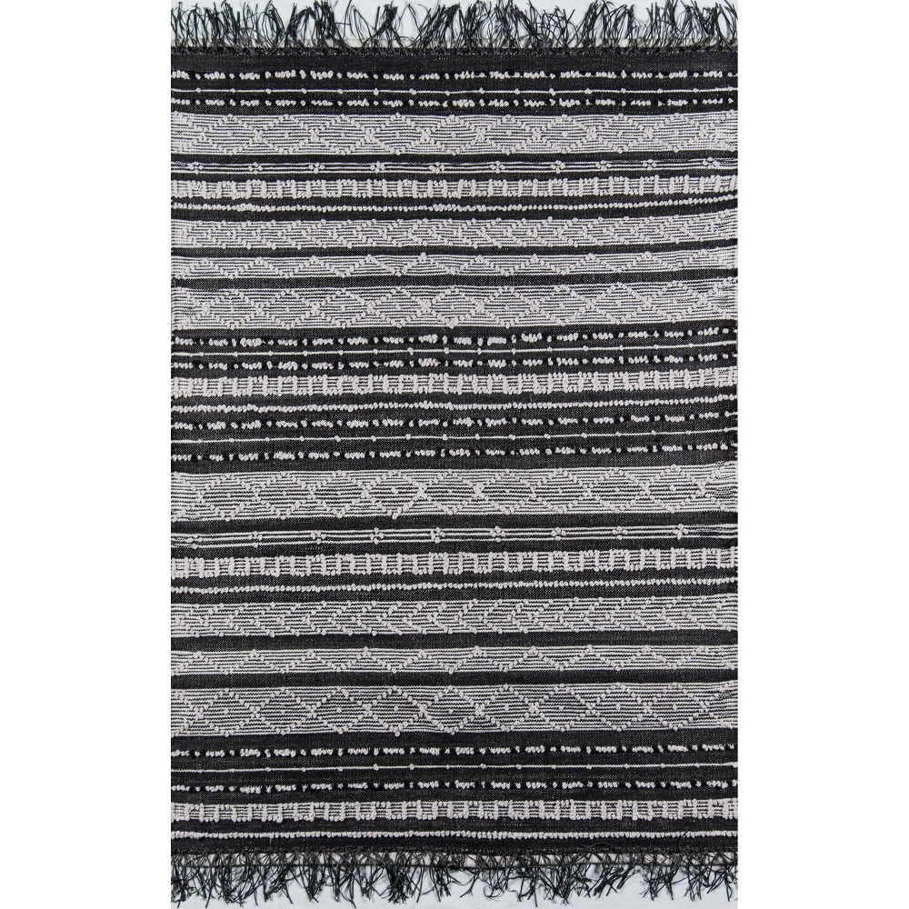 7'9inx9'9in Otto Mya Area Rug Black - Momeni