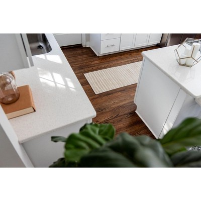 Beige and Brown Reversible Outdoor Runner Rug