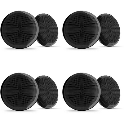 Fusion 4 Pairs EL-F653B EL Series 6.5" 2-Way Marine Coax - Black Classic Grill
