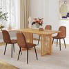 5-Piece Dining Set with Solid Wood Table and 4 Technology Fabric Chairs - 2 of 4