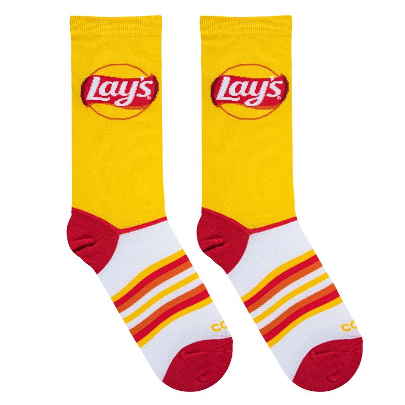 Cool Socks, Lays Stripes, Funny Novelty Socks, Medium, 5 of 6