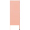 VidaXL Drawer Cabinet Pink 31.5"x13.8"x40" Steel - 4 of 4