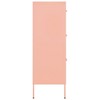 VidaXL Drawer Cabinet Pink 31.5"x13.8"x40" Steel - image 4 of 4