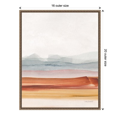 Sierra Hills Abstract Landscape Canvas Print with Bronze Frame