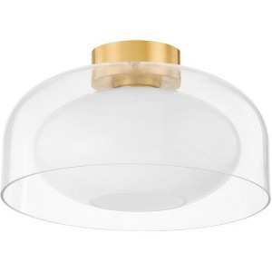 Mitzi Giovanna 1 - Light Flush Mount in  Aged Brass Thick Clear Shade - 1 of 1