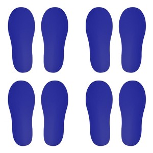 Unique Bargains Home Classroom Floors Stairs Decal PVC Footprint Sticker 4 Pairs - 1 of 4