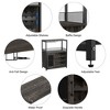 Wine Bar Cabinet, Liquor Cabinet with Detachable Wine Rack, Small Coffee Bar, Mesh Door, Buffet Sideboard for Kitchen - 4 of 4