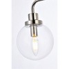 Elegant Lighting Hanson 2 lights bath sconce in polished nickel with clear shade - 4 of 4
