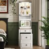 Vlsrka Makeup Vanity Set with LED Lights Flip-up Mirror and Hidden Storage - 2 of 4