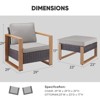 Buenhomino 4 Pieces Patio Furniture Sets, Wicker Patio Chair with Ottomans, Outdoor Furniture Set for Outside Porch Garden Backyard - 3 of 4