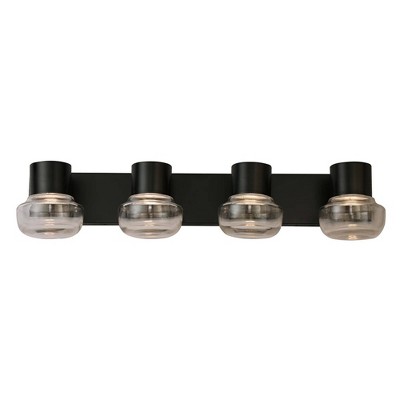 LED 4-Light Belby Bath and Vanity Pendant Black/Clear - EGLO