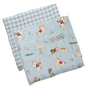 Stephen Joseph Gifts Baby Muslin Blanket Set 2 Pack - 1 of 2