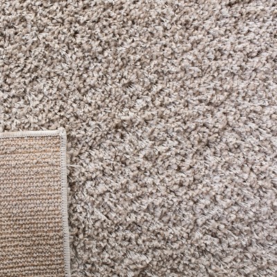 Luxurious Gray Square Shag Area Rug - Easy Care Synthetic