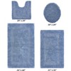 Lux Premium 100% Cotton Tufted Solid Reversible 4 Piece Bath Rug Set – Ultra-Soft, Water-Absorbent, Durable, Machine Washable Bathroom Rug - 2 of 4
