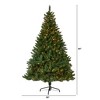 Nearly Natural 7-ft Northern Rocky Spruce Artificial Christmas Tree with 400 Clear Lights and 1330 Bendable Branches - 2 of 4