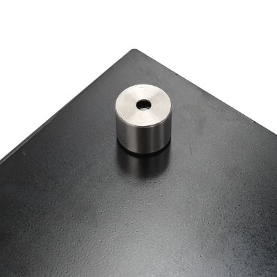 Black Tempered Glass Peel & Stick Kitchen Backsplash 35.4" x 15.7"