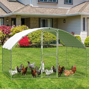 Large Metal Chicken Coop, Walk-in Chiken Coop, Outdoor Poultry Cage Hen House, Chicken Pen for Outdoor Backyard Farms, Homesteading Use - 1 of 4