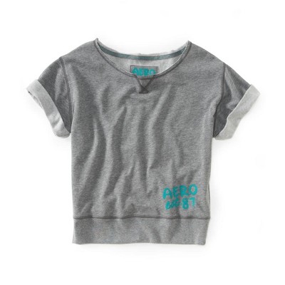 Aeropostale Womens Aero Est. 87 Solid Color Sweatshirt