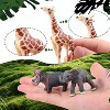 12-Piece Wild Animal Figurines Set with Fact Cards, Realistic Elephant, Lion & Giraffe Toys for Educational Play and Party Decor - 3 of 4