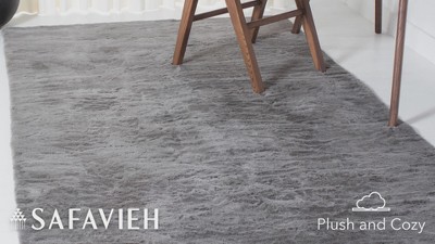Gray Faux Sheepskin 6' x 9' Rectangular Area Rug