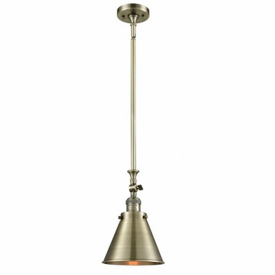 Appalachian - 1 Light Stem Hung Tiltable Mini Pendant In Traditional Style-13 Inches Tall and 8 Inches Wide