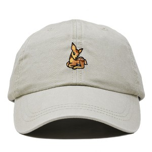 Dalix Fawn Embroidered Cotton Dad Hat Deer Adjustable Casual Baseball Cap Nature - 1 of 4