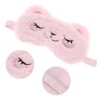 Unique Bargains Soft Smiling Cat Eyes Sleep Mask Pink 1 Pc - 3 of 4