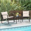 LLHZSY 3-Piece Wicker Rocking Bistro Set - 2 of 2