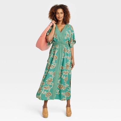 Women's Flutter Short Sleeve Printed Kaftan A-Line Dress - Knox Rose | eBay