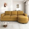 Whisen 84.6" Modern L-shaped Sectional Sofa & Couch with a Curved Chaise Lounge, Side Storage Pockets - 2 of 4