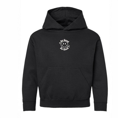 The Juniper Shop Embroidered Be Good Do Good Smiley Face Youth Graphic Hoodie