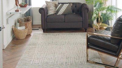 Handmade Beige and Multicolor Wool Rectangular Area Rug 8'3" x 11'6"